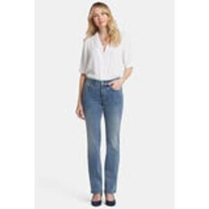 NYDJ womens 12 Marilyn Straight medium wash denim blue jeans straight